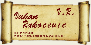 Vukan Rakočević vizit kartica